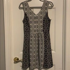 black and white dress